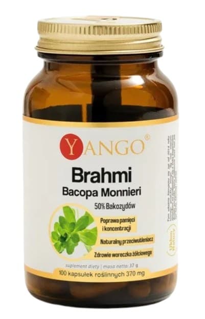 YANGO Bacopa - Brahmi (100 kapsułek) – Yango opakowanie