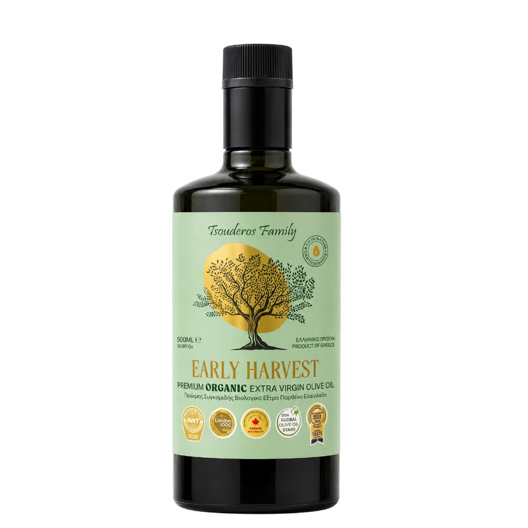 LADI Oliwa z oliwek extra virgin z wczesnych zbiorów BIO 500ml TSOUDEROS LTD – Tsouderos Family opakowanie