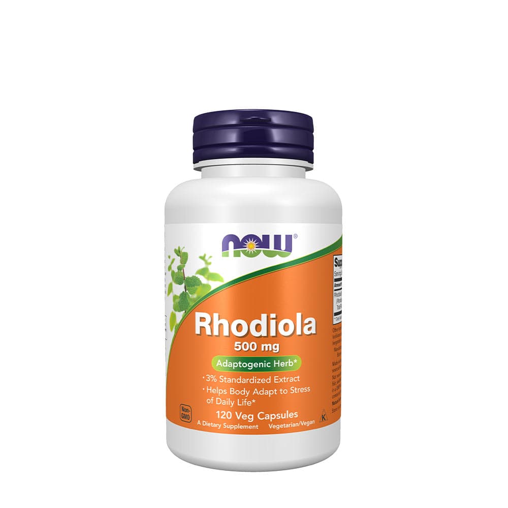 NOW Foods - Rhodiola Rosea 500mg - 120 Caps – NOW Foods förpackning