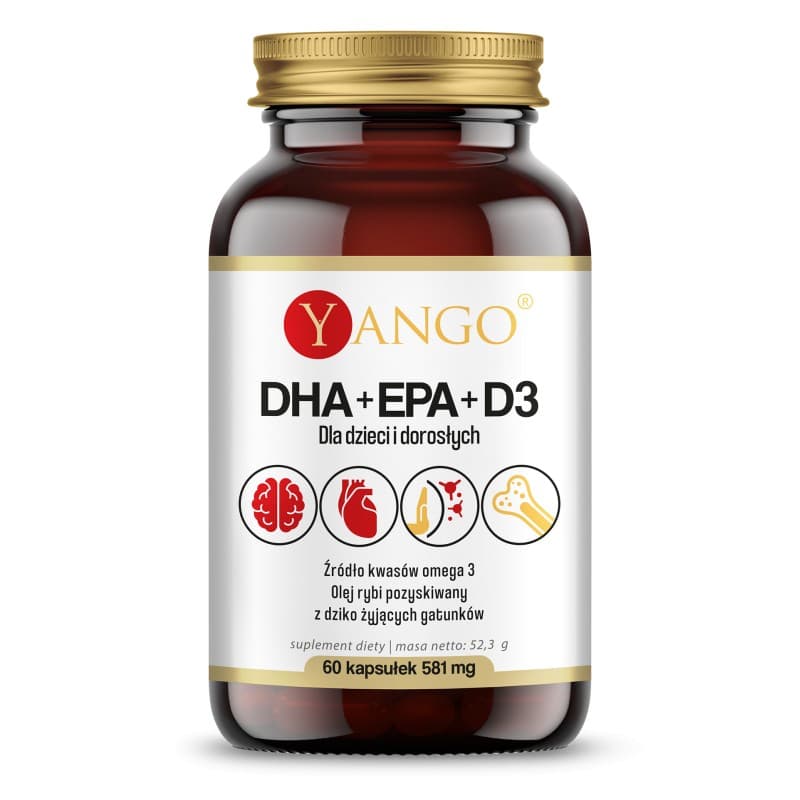 Yango DHA EPA D3 60 capsule – Yango confezione