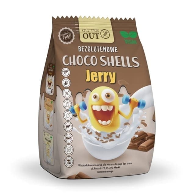 Bio Planet - Gluten Out Choco Shells - 375g – Bio Planet förpackning