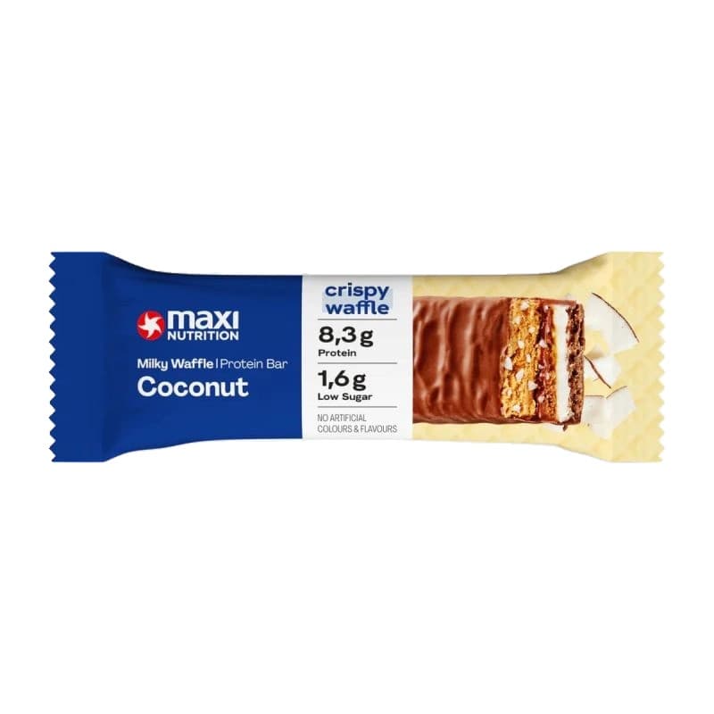 MaxiNutrition - Protein-Waffelriegel - Milchige Kokosnuss, 12 × 40 g