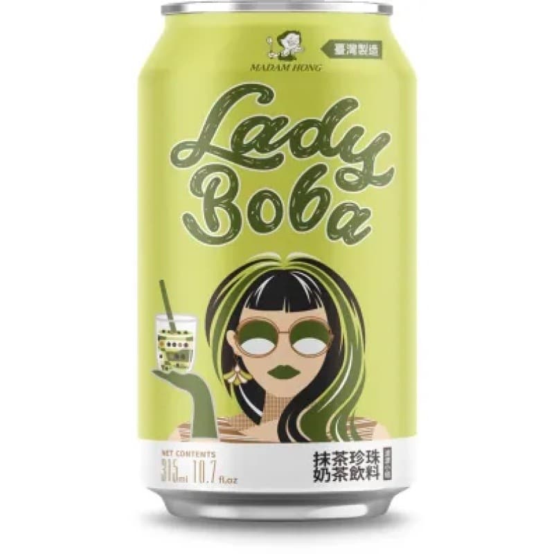 Madam Hong - Matcha Bubble Tea Getränk 315ml – Madam Hong Verpackung