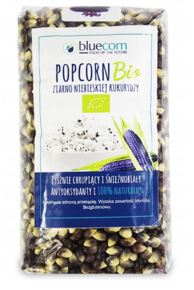 Bluecorn Popcorn (Blue Corn Grain) Gluten-Free Organic 350 g – Bluecorn packaging