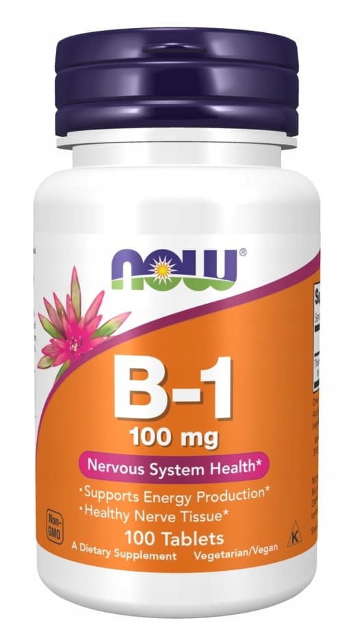 NOW Foods - Vitamin B-1 - 100 mg - 100 Tablets – NOW Foods packaging