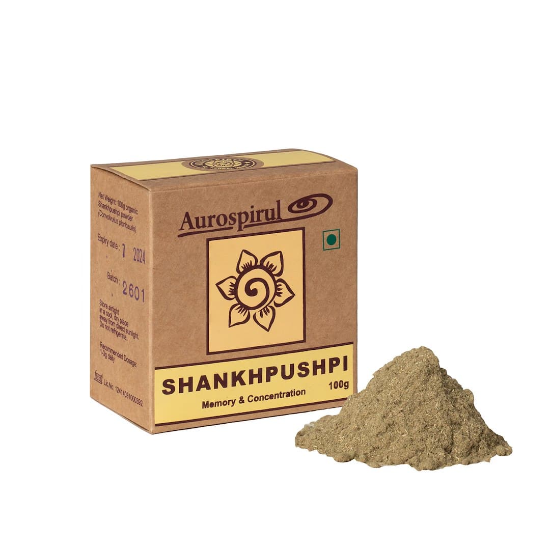 Aurospirul - Shankhpushpi - 100g – Aurospirul förpackning