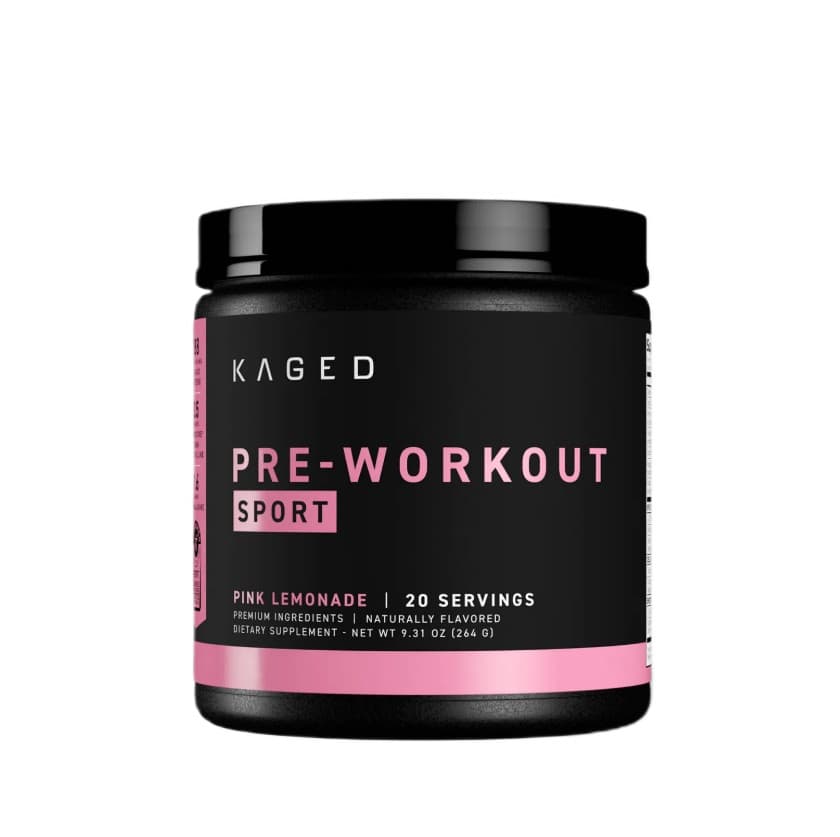 Pre-Workout Sport, Pink Lemonade - 264g – Kaged Muscle förpackning