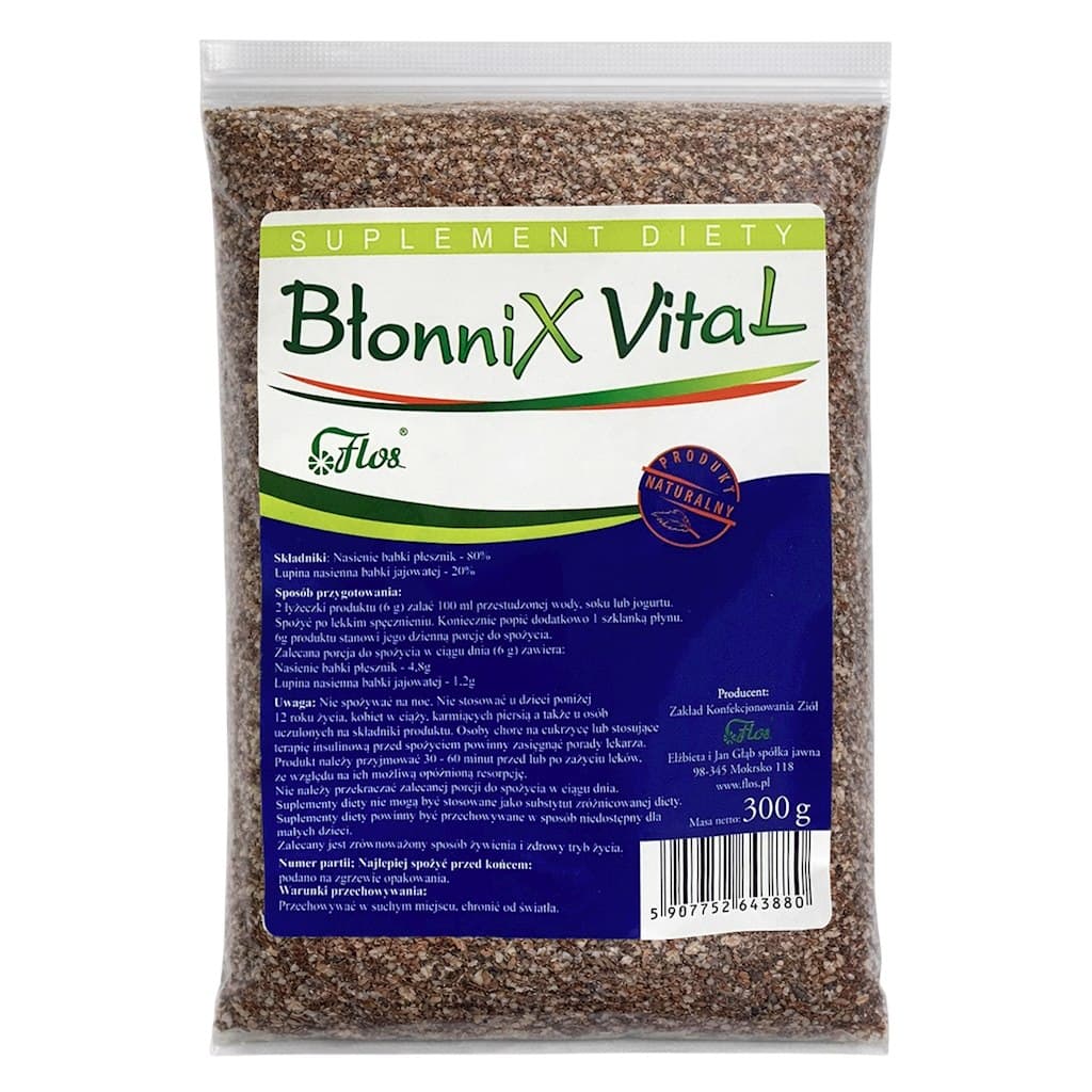 Flos - Vital Fiber Supplement 300g – Flos Verpackung