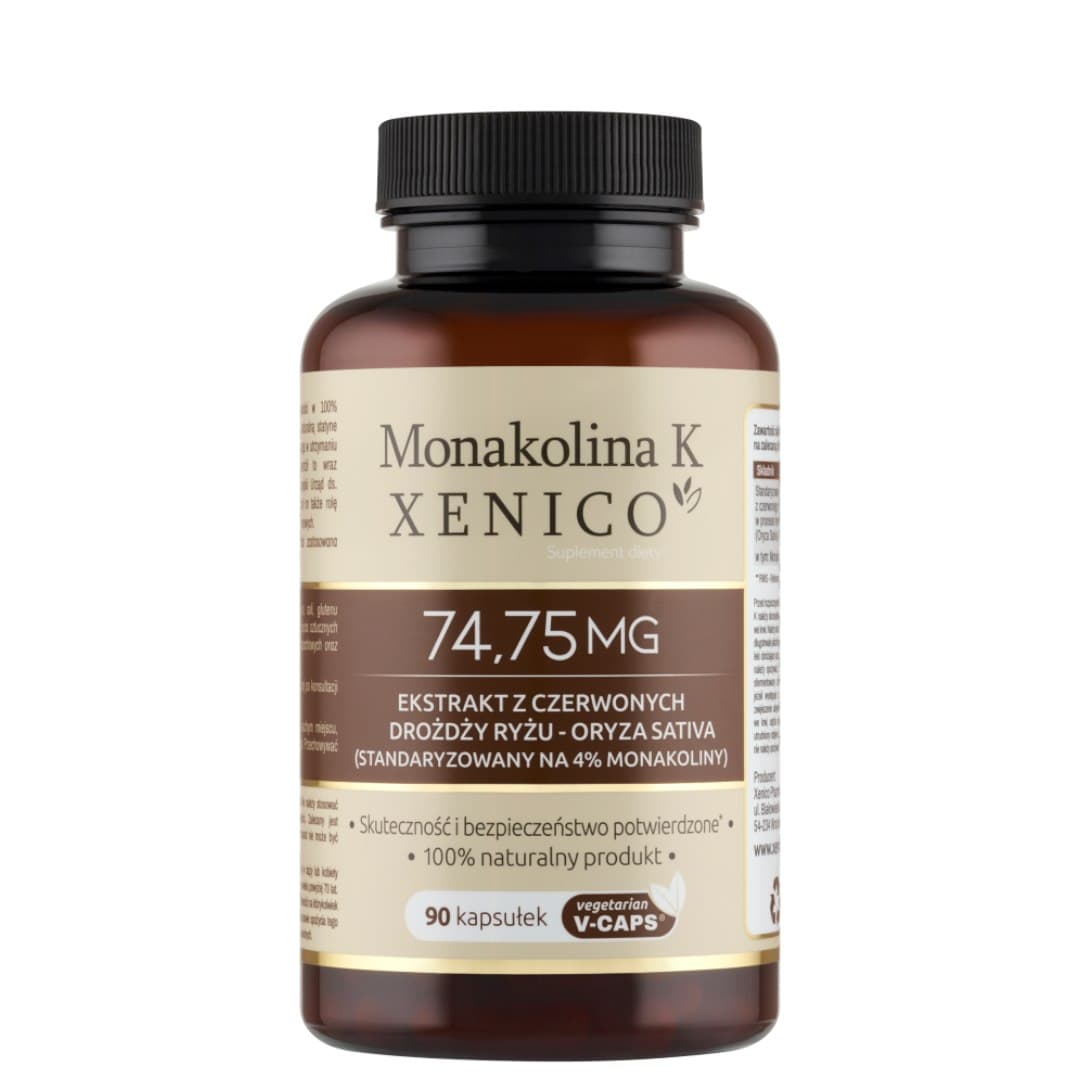 Monakolina K Xenico 2,99 mg – 90 vegetabiliska kapslar | XENICO PHARMA – XENICO PHARMA förpackning