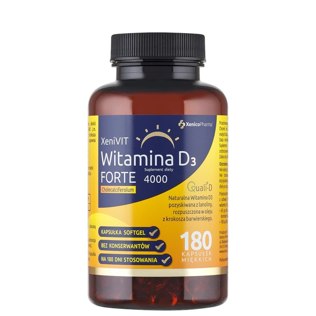 XENICO PHARMA - XeniVIT Vitamin D3 Forte 4000 – XENICO PHARMA förpackning
