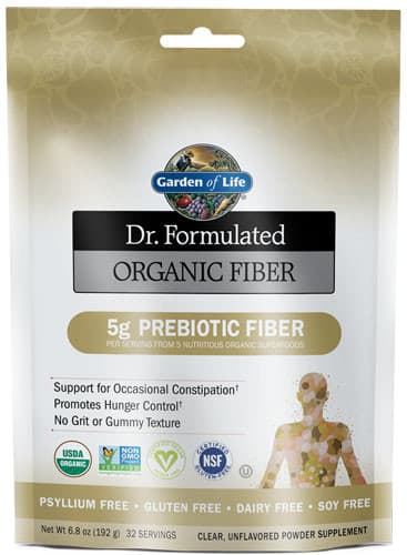 Garden Of Life - Fibra Orgânica Formulada pelo Dr. - 192g – Garden Of Life embalagem