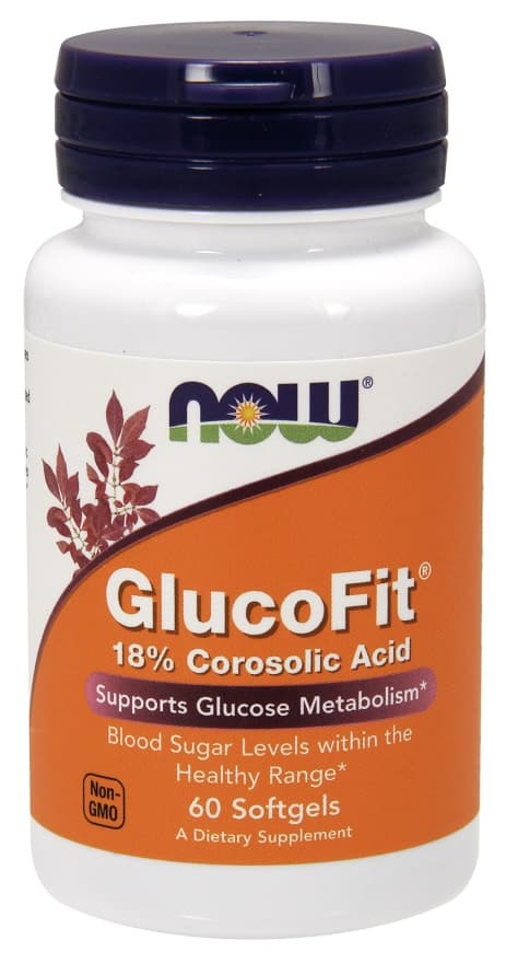 NOW Foods GlucoFit 18% acide corosolique 60 gélules molles