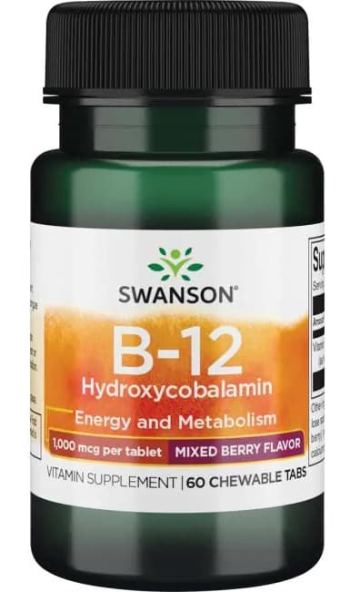 Swanson B-12 Hydroxycobalamin 1000mcg – 60 Kautabletten