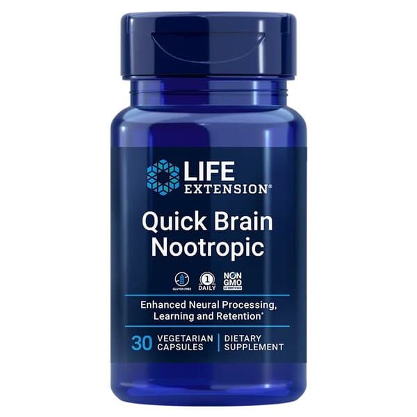 Life Extension Quick Brain Nootrópico 30 Vcaps