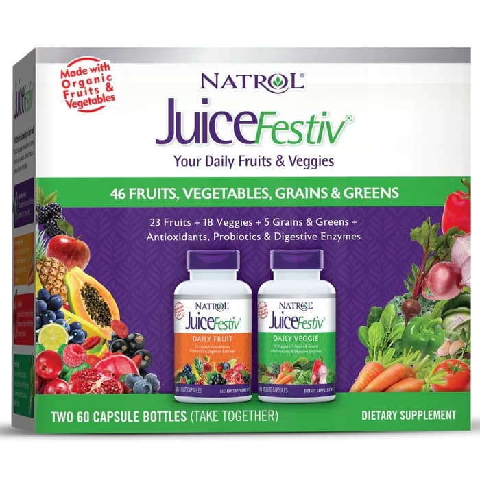 Natrol JuiceFestiv - 120 kapsler (2 x 60)