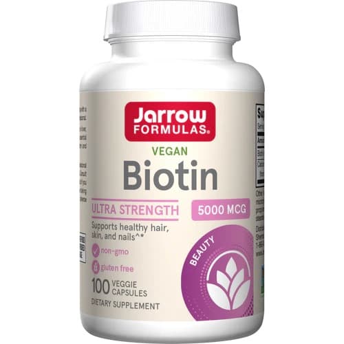 Jarrow Formulas - Vegan Biotin Ultra Strength 5000 mcg kapsler