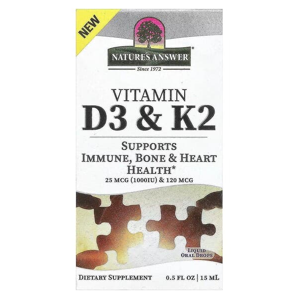 Nature's Answer - Vitamin D3 & K2 - 15ml