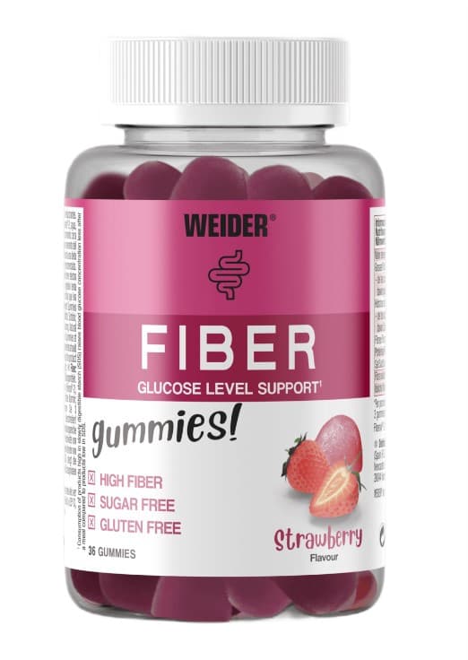 Weider - Fiber - Strawberry, 36 Gummies