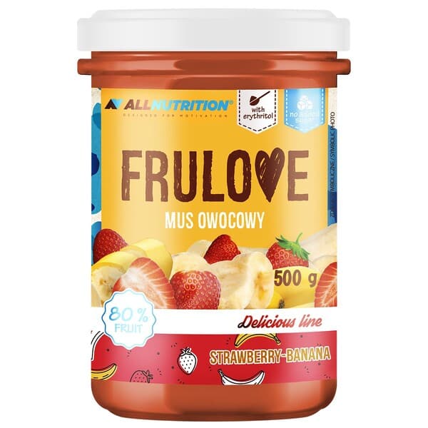 Allnutrition - Fruit Mousse, Erdbeer-Banane - 500g – Allnutrition Verpackung