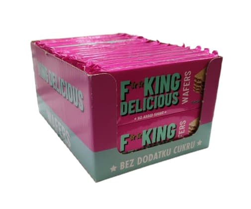 F*Cking Delicious - Delicious Wafers, Cocoa - 32 x 80g – F*Cking Delicious Verpackung