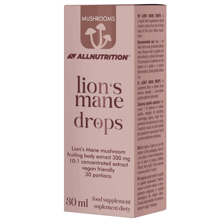 Allnutrition - Lion'S Mane Mushroom Drops 30 ml – Allnutrition förpackning