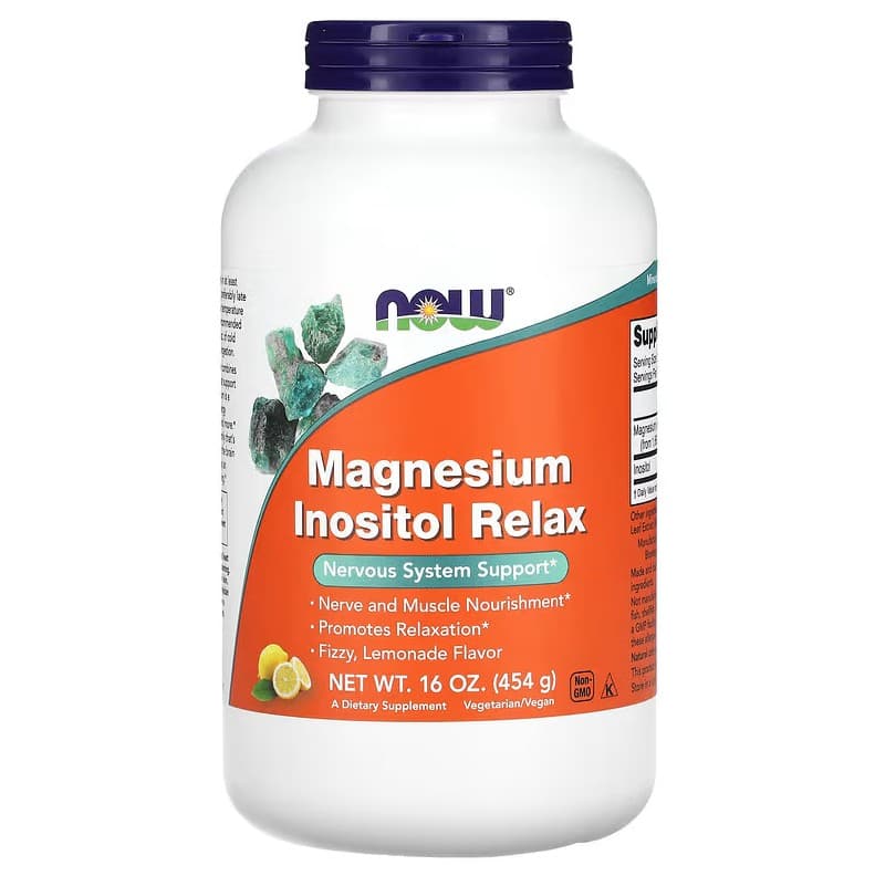 NOW Foods Magnesium Inositol Relax 454g Polvo