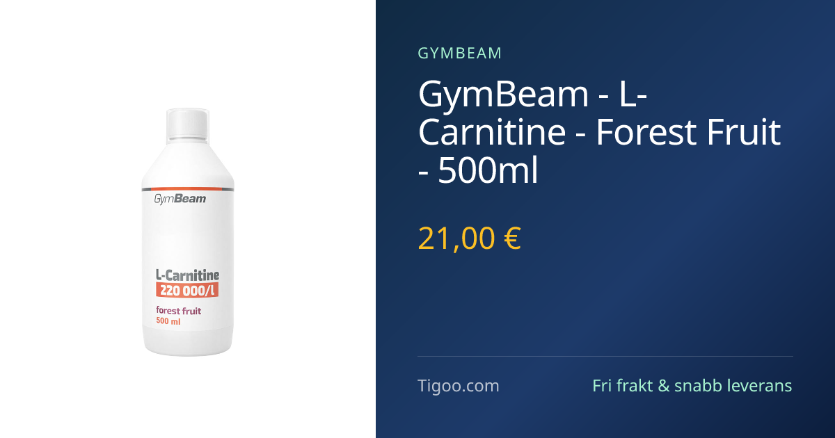 gymbeam l carnitine 220 000 - L-Carnitine - Forest Fruit - 500ml How to Safely Self-Administer Winter Picks Select a pack:Pack of 1